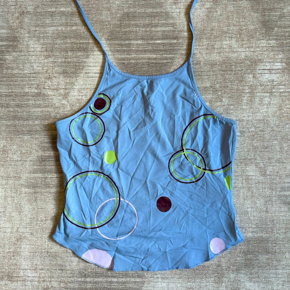 Retro Vintage Y2K Naf Naf Geometric Halter Top